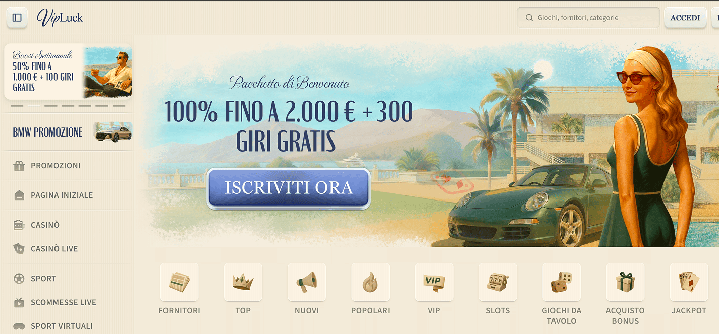 vipluck casino non aams